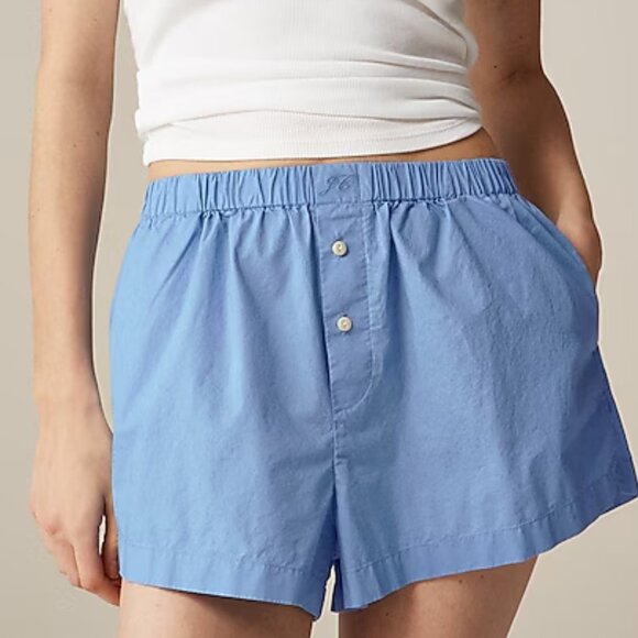 J. Crew Cotton poplin boxer short Size Large in Hydrangea Color - Picture 1 of 4